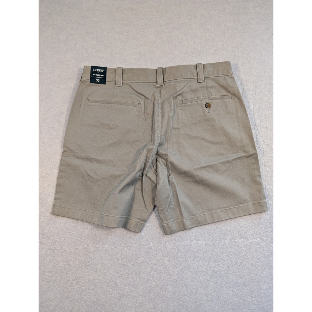 J.Crew Chino Shorts Mens 33 Grey 7 Inch Inseam Cotton Stretch NWT - Picture 3 of 5